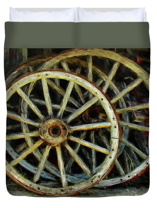 Pioneer Days Duvet Cover featuring the photograph Pioneer Days by Andrea Kollo