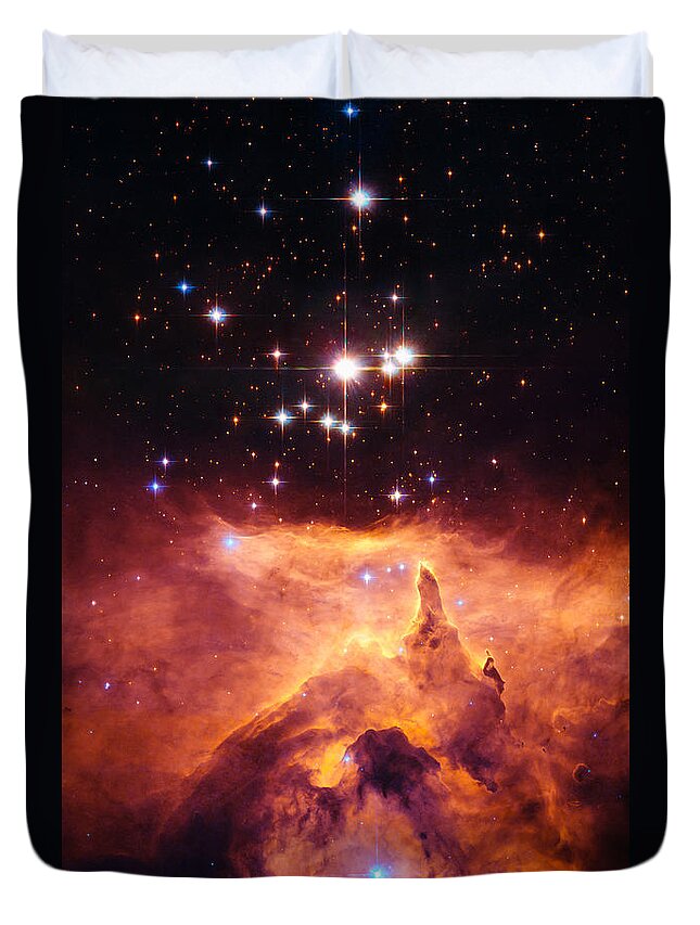 Cosmos Duvet Cover featuring the photograph Pismis 24 and NGC 6357 by Marco Oliveira