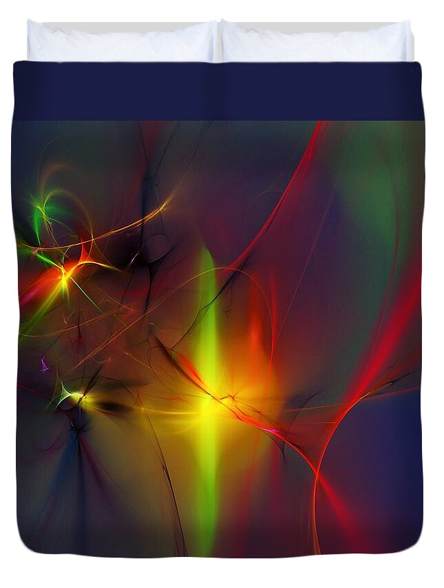 Digital Painting Duvet Cover featuring the digital art Pixie Dance by David Lane