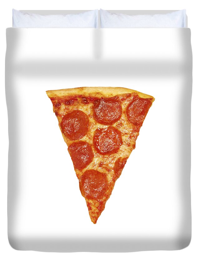 Pizza Duvet Cover featuring the photograph Pizza Slice by Diane Diederich
