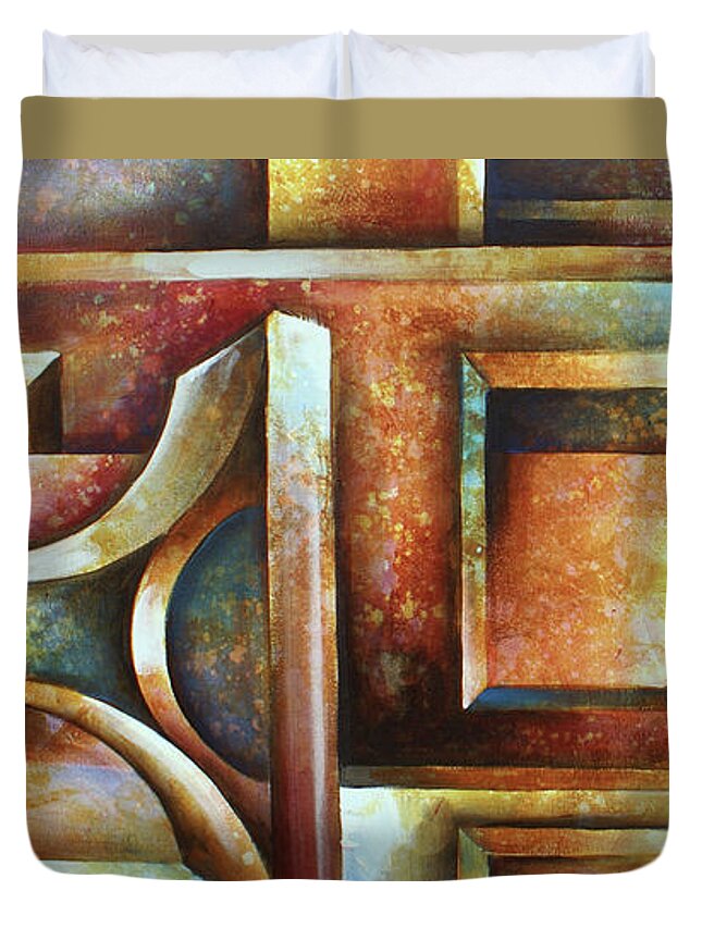  Duvet Cover featuring the painting Place of Choice by Michael Lang