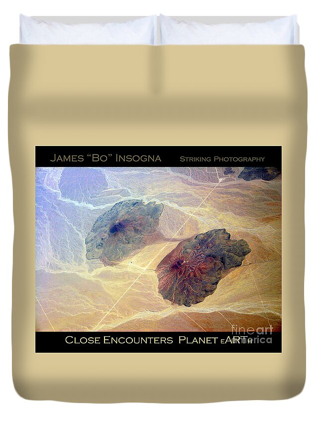 Aerial Duvet Cover featuring the photograph Planet Art Close Encounters by James BO Insogna
