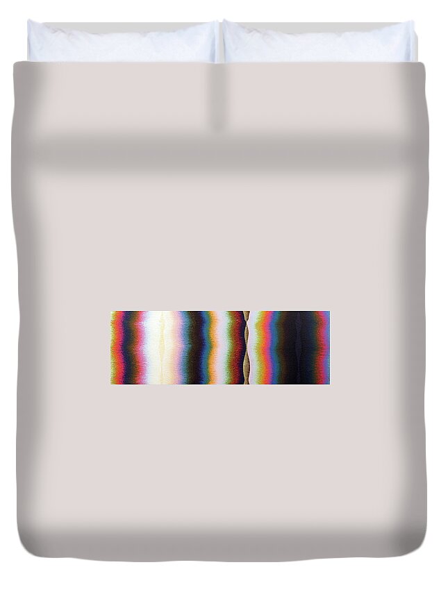 Color Duvet Cover featuring the painting Pole Twelve by Stephen Mauldin