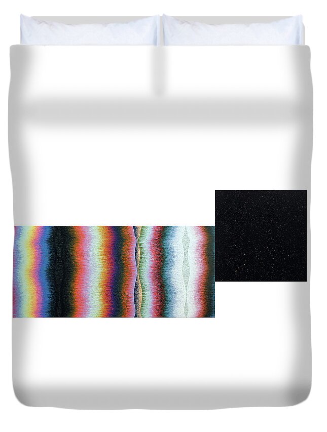 Color Duvet Cover featuring the painting Poles Number Four by Stephen Mauldin