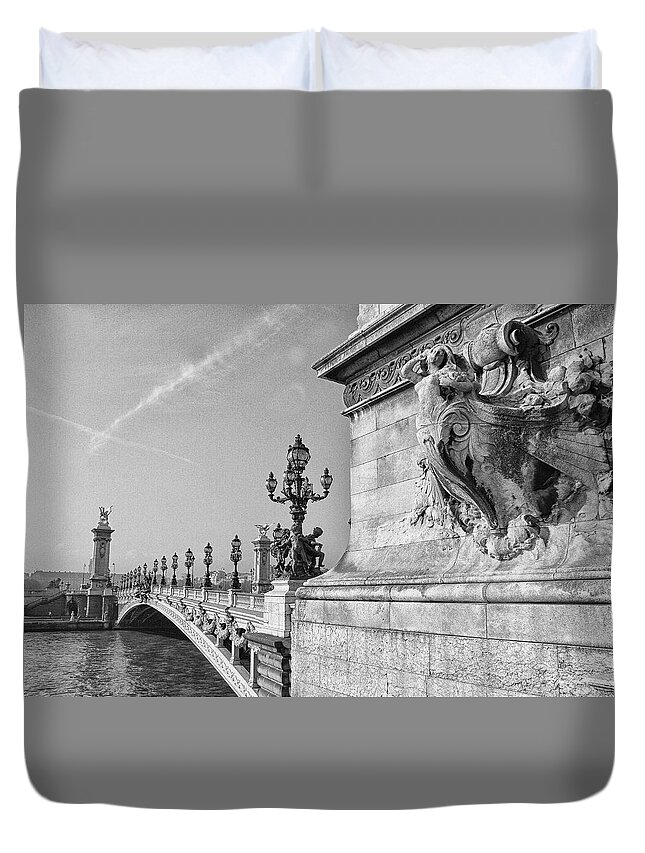 Pont Alexandre Duvet Cover featuring the photograph Pont Alexandre by Diana Haronis
