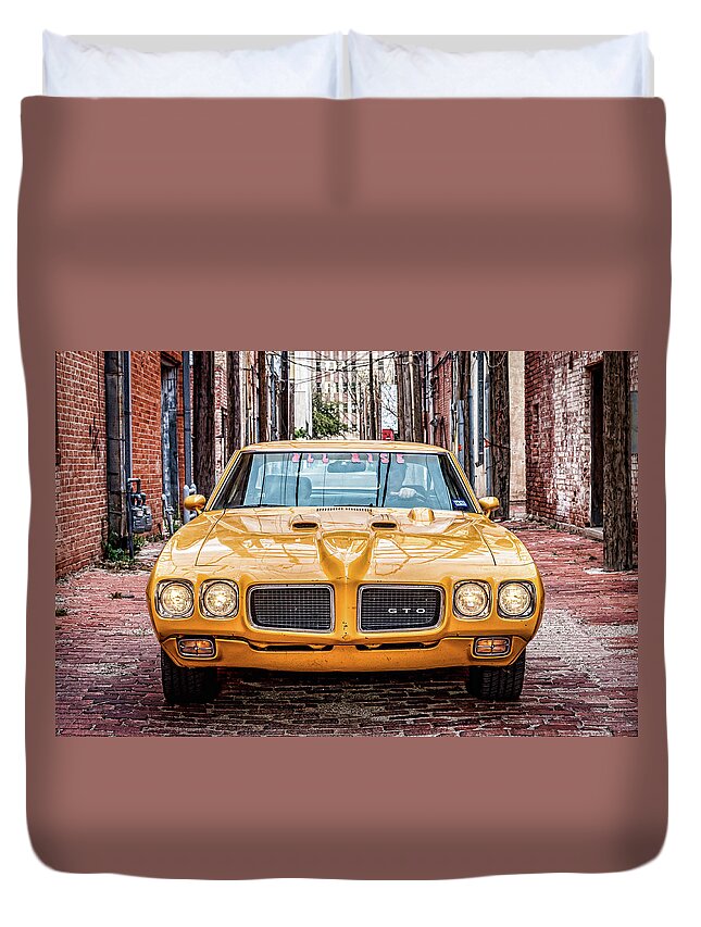 Pontiac Duvet Cover featuring the photograph Pontiac GTO American Muscle by Adam Reinhart