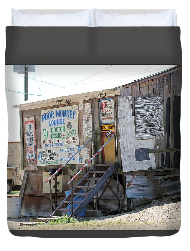 Mississippi Duvet Cover featuring the photograph Poor Monkey's Lounge by Karen Wagner