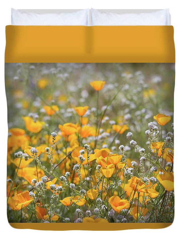 Poppies Duvet Cover featuring the photograph Poppies Fields Forever by Saija Lehtonen