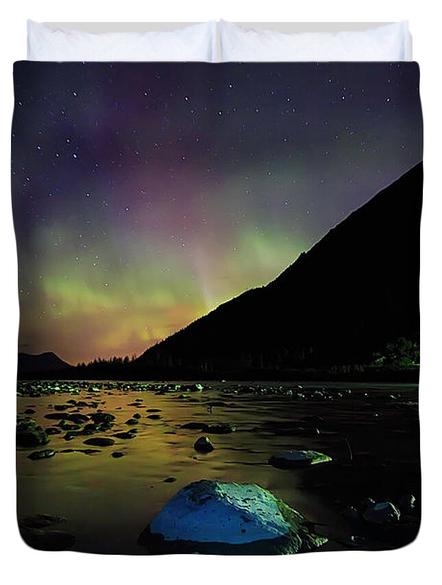 Alaska Duvet Cover featuring the photograph Portage by Ed Boudreau