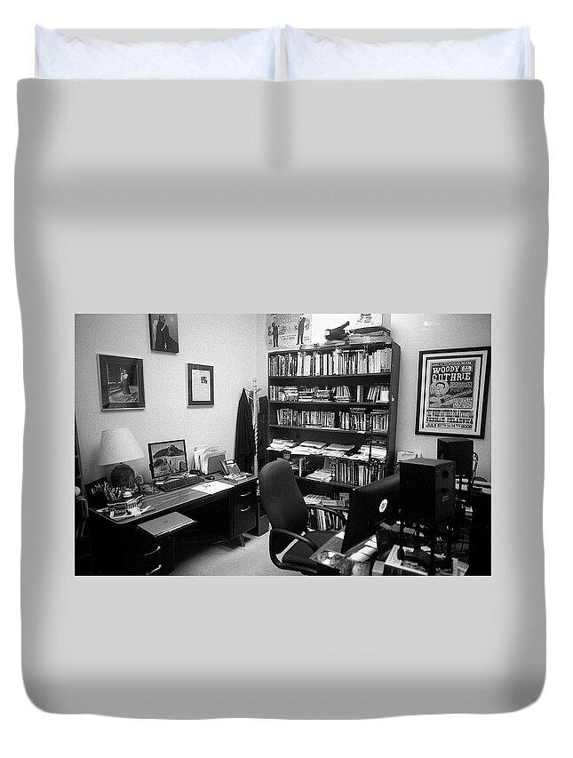 College Duvet Cover featuring the photograph Portrait of a Film/TV Professor's Office by Jeremy Butler