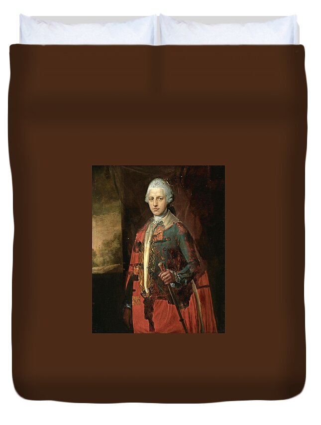 Thomas Gainsborough And Studio Duvet Cover featuring the painting Portrait of a Nobleman by Thomas Gainsborough and Studio