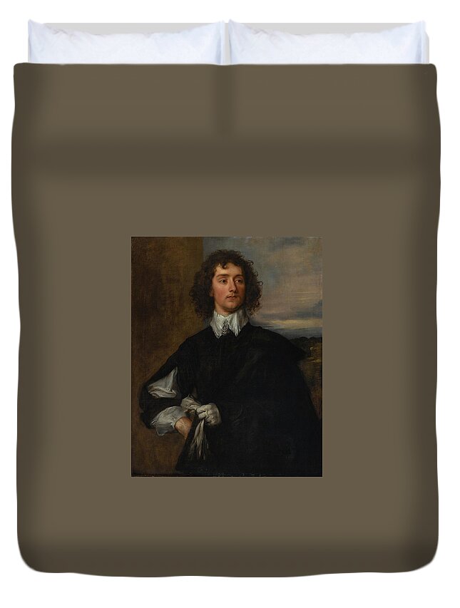 Attributed To Thomas Gainsborough Duvet Cover featuring the painting Portrait Of Thomas Hanmer by MotionAge Designs