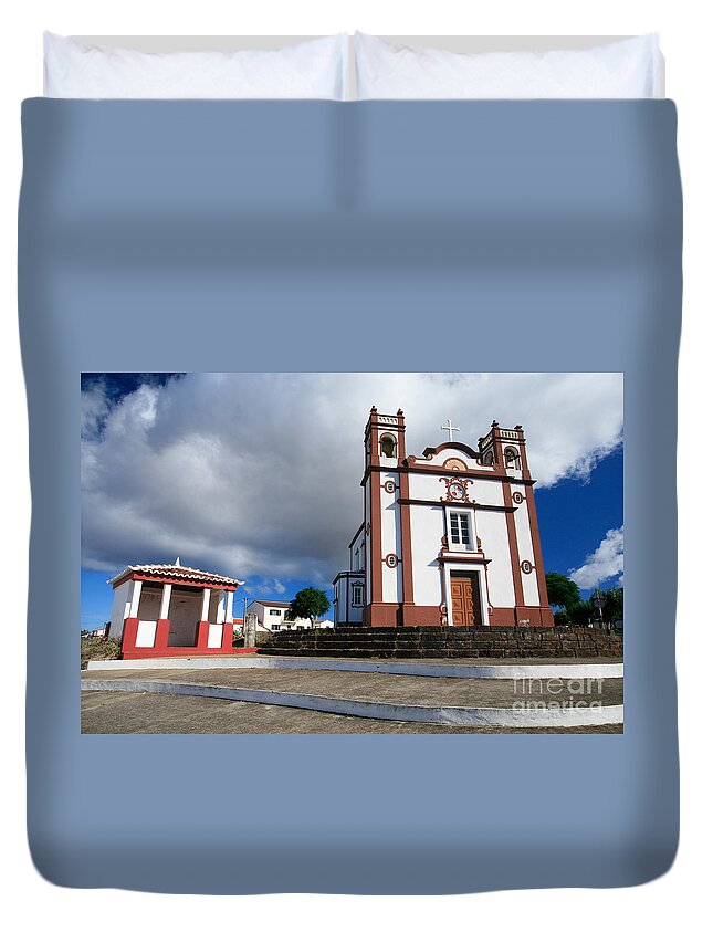 Architecture Duvet Cover featuring the photograph Portuguese church by Gaspar Avila