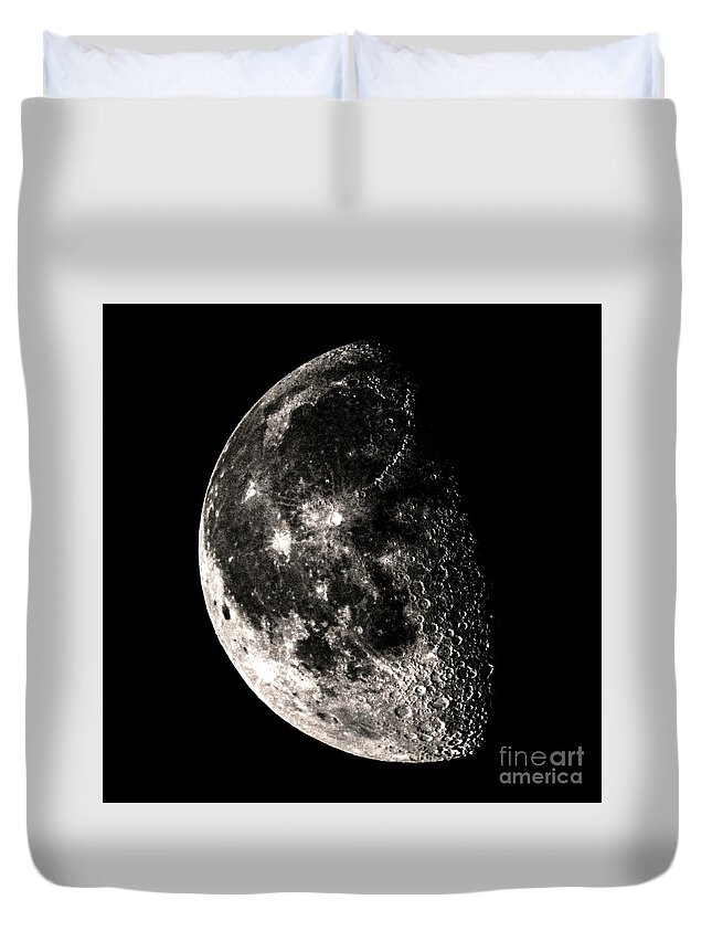 #lunar Duvet Cover featuring the photograph Positive Moon by Kip Vidrine