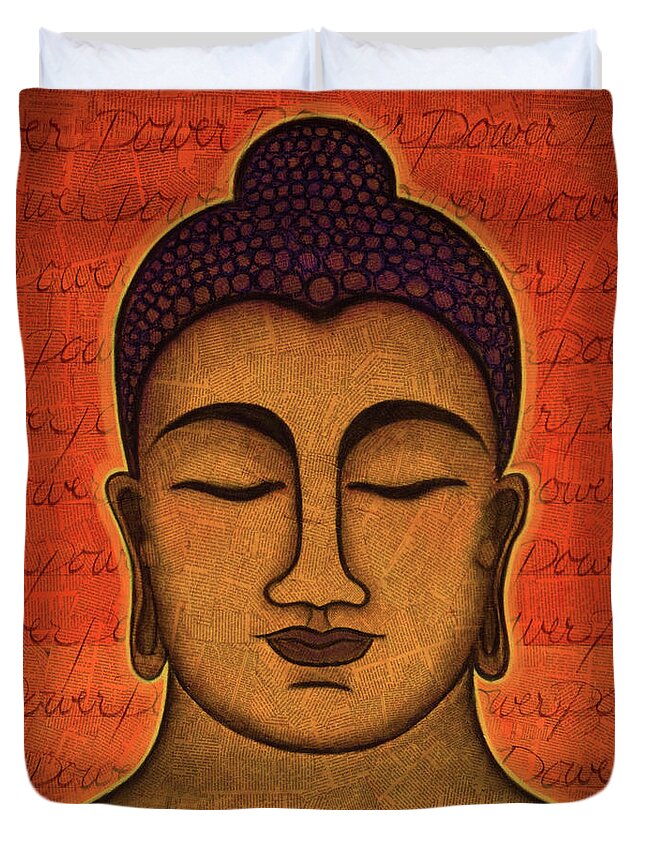 Buddha Duvet Cover featuring the painting Power by Gloria Rothrock
