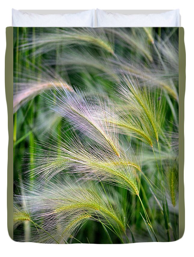Nature Duvet Cover featuring the photograph Prairie Wind by Deb Halloran