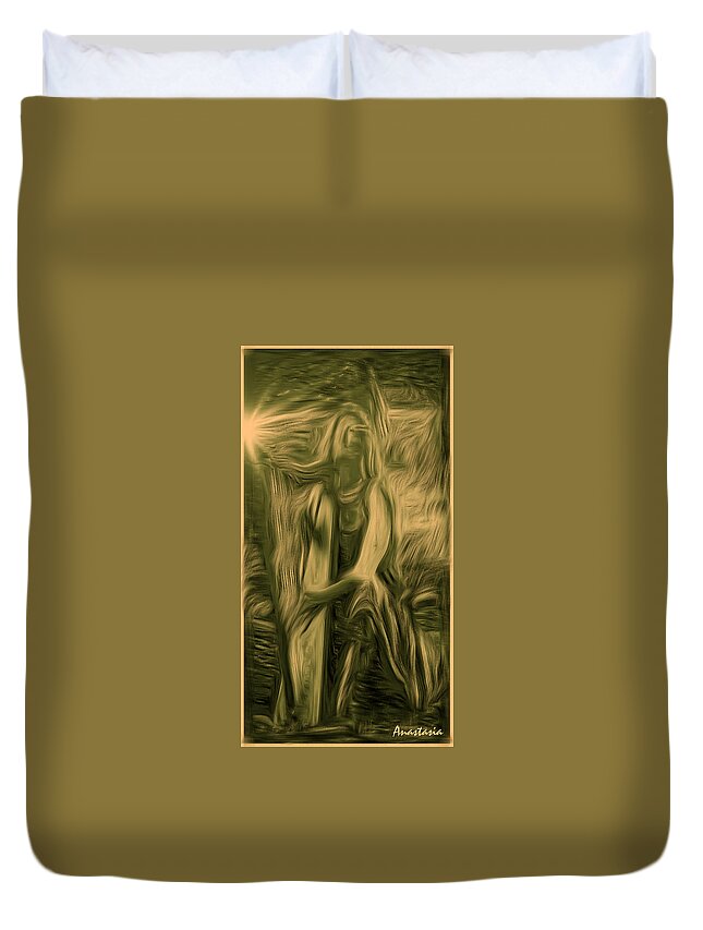 Harpist Duvet Cover featuring the photograph Praise Him With The Harp I by Anastasia Savage Ealy