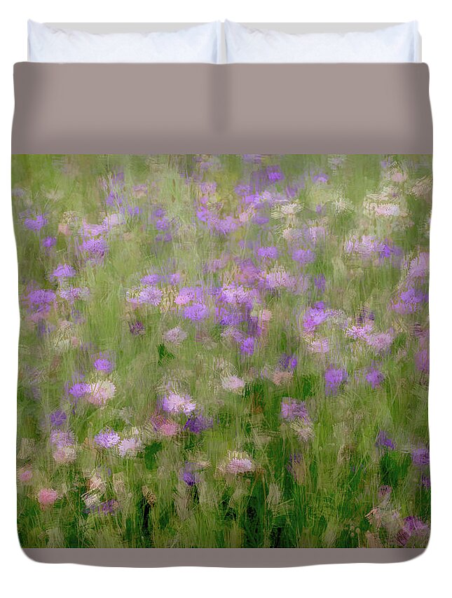 Paintings Of Meadows Duvet Cover featuring the painting Precious Meadow by The Art Of Marilyn Ridoutt-Greene