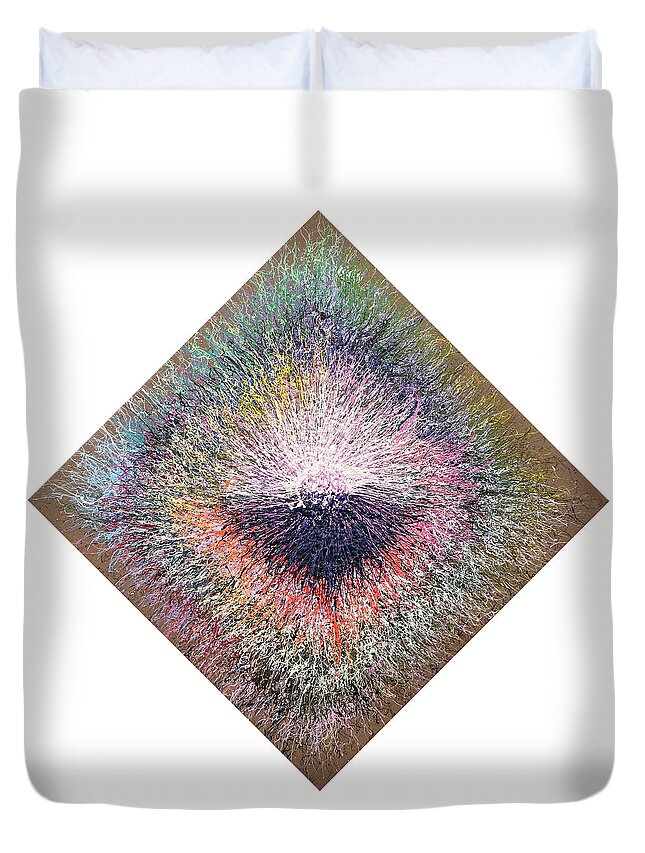 Color Duvet Cover featuring the painting Precursor Number One by Stephen Mauldin