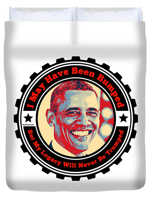 President Duvet Cover featuring the digital art President Barack Obama by Firsttees Motivational Artwork