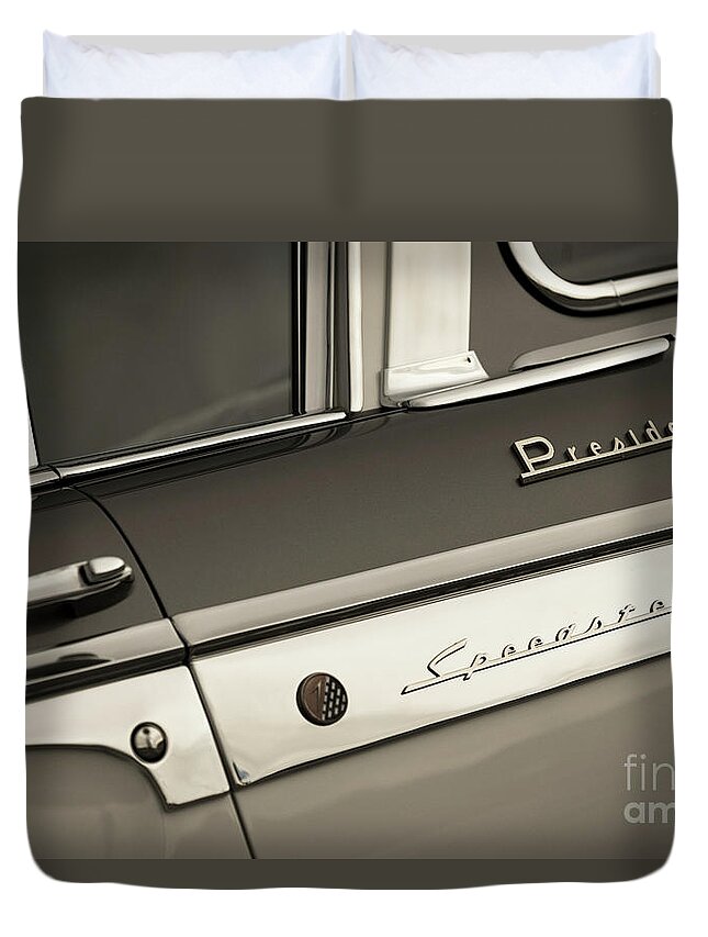 Automotive Duvet Cover featuring the photograph President Speedster by Dennis Hedberg