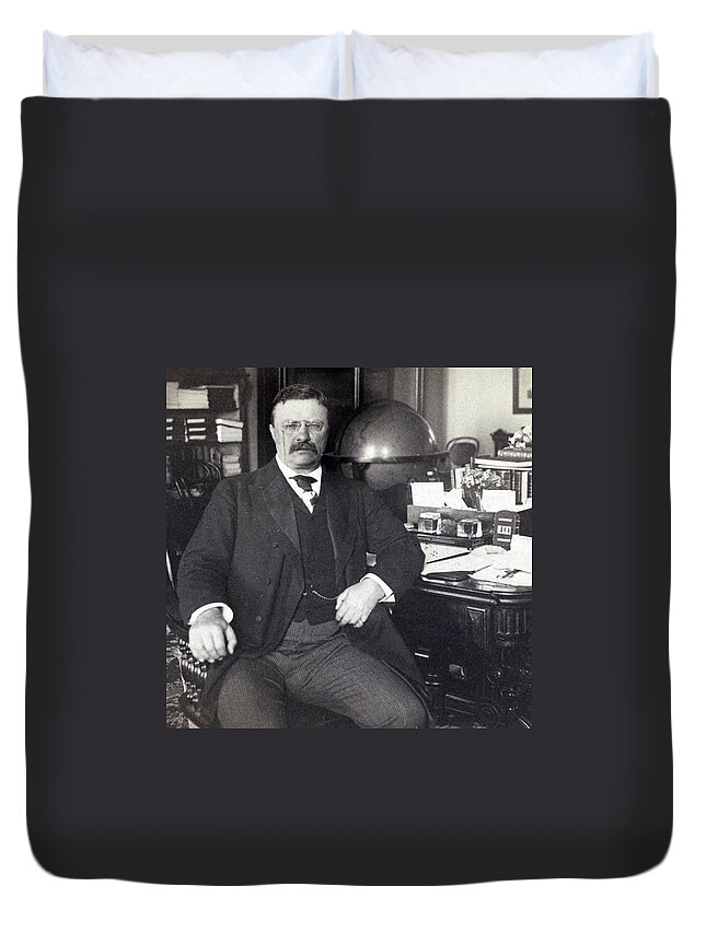 theodore Roosevelt Duvet Cover featuring the photograph President Theodore Roosevelt - c 1902 by International Images