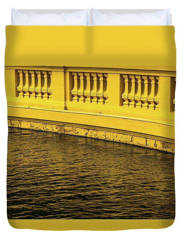 Presidential Palace Grounds Duvet Cover featuring the photograph Presidential Palace by Steven Richman