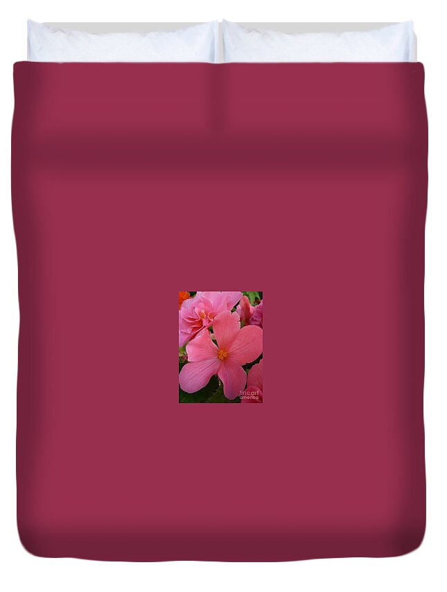 Pink Duvet Cover featuring the photograph Pretty in Pink by 'REA' Gallery