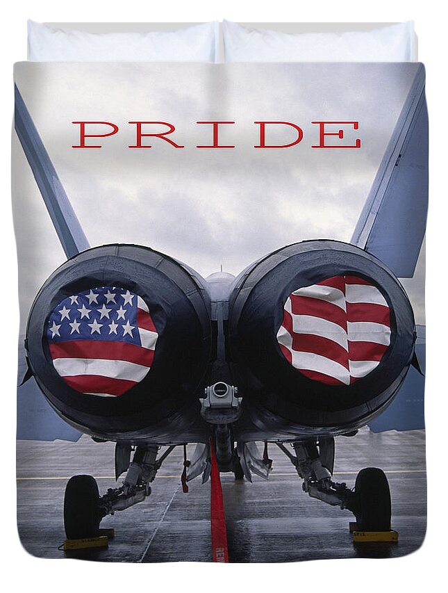 Mcdonnell Douglas F/a-18 Hornet Duvet Cover featuring the photograph Pride by Gary Corbett