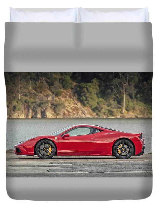 Ferrari Duvet Cover featuring the photograph Profiling by ItzKirb Photography