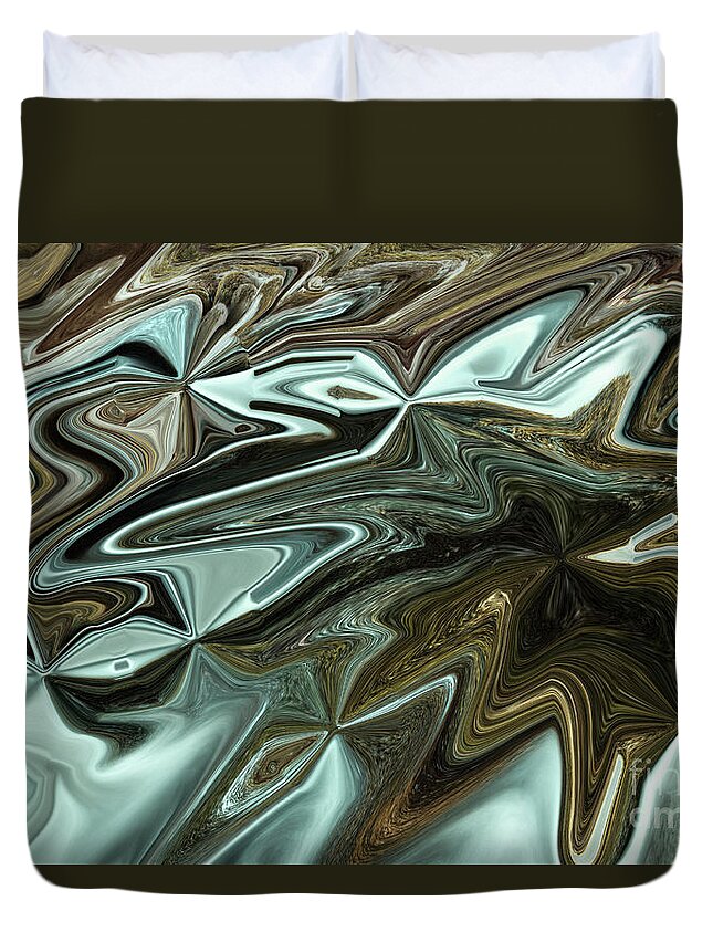 Abstract Duvet Cover featuring the photograph Progressive by Mike Eingle