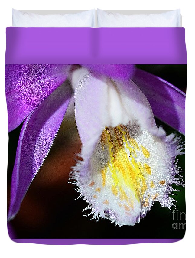 Cattleya Labiate Duvet Cover featuring the photograph Prom Night by Cindy Manero