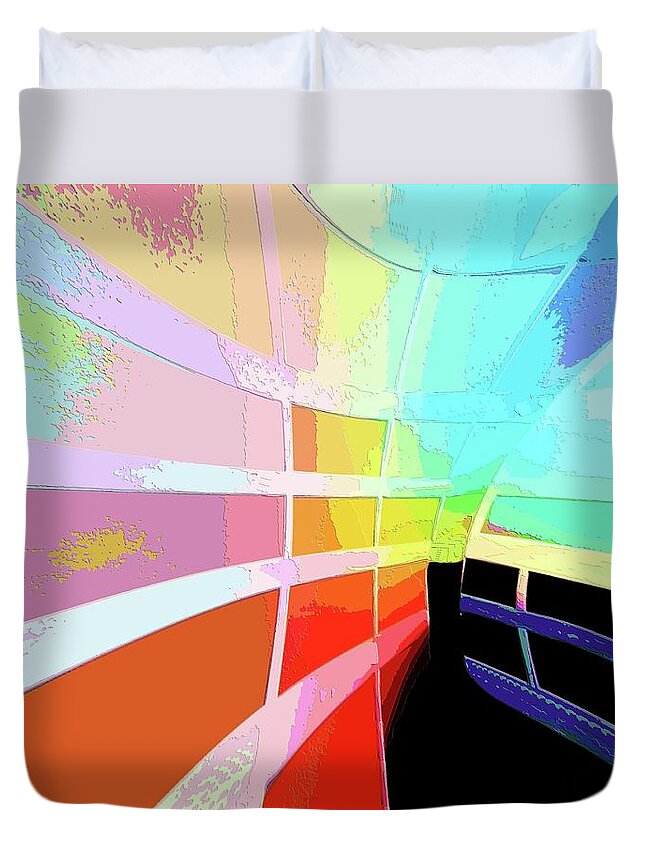 Proportios Duvet Cover featuring the mixed media Proportions by Nereida Slesarchik Cedeno Wilcoxon