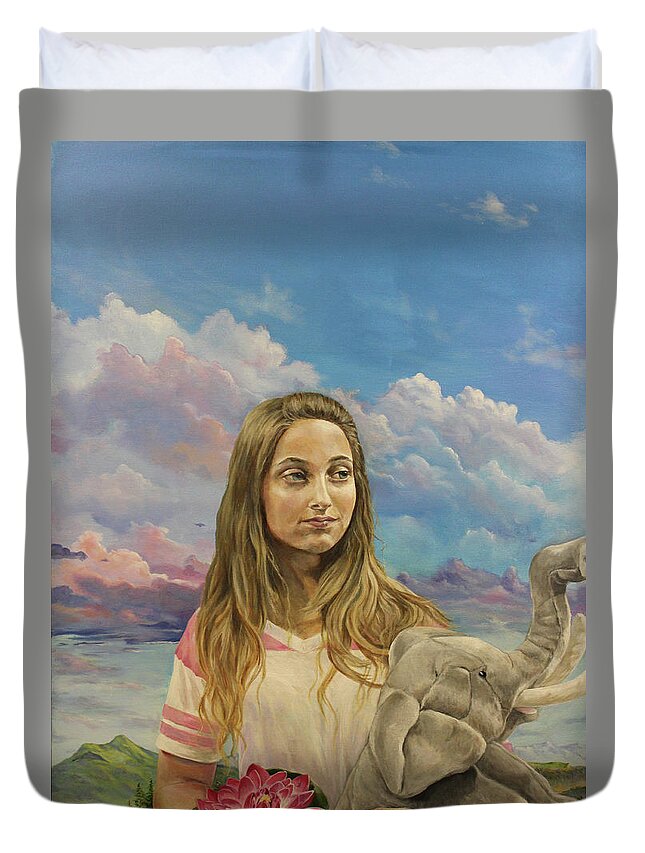 Lakshmi Duvet Cover featuring the painting Prosperata by James Andrews