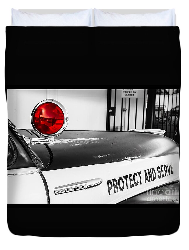 Protect And Serve Duvet Cover featuring the photograph Protect and Serve by Imagery by Charly