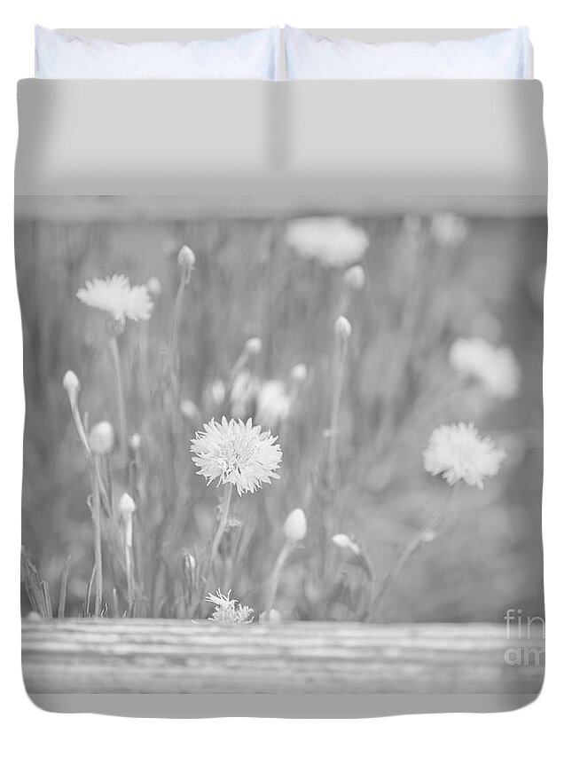 Flowers Duvet Cover featuring the photograph Protected by Lara Morrison