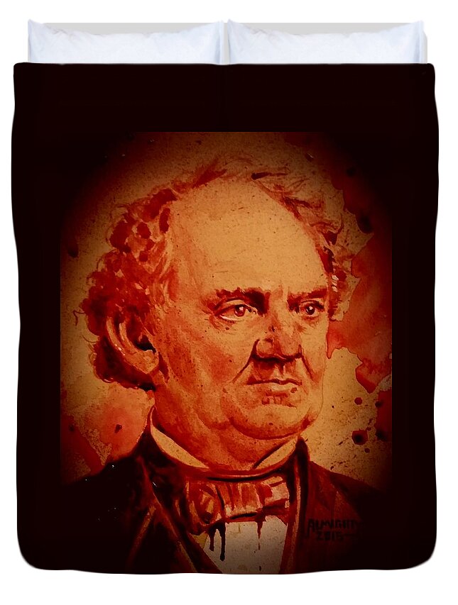 Pt Barnum Duvet Cover featuring the painting Pt Barnum by Ryan Almighty