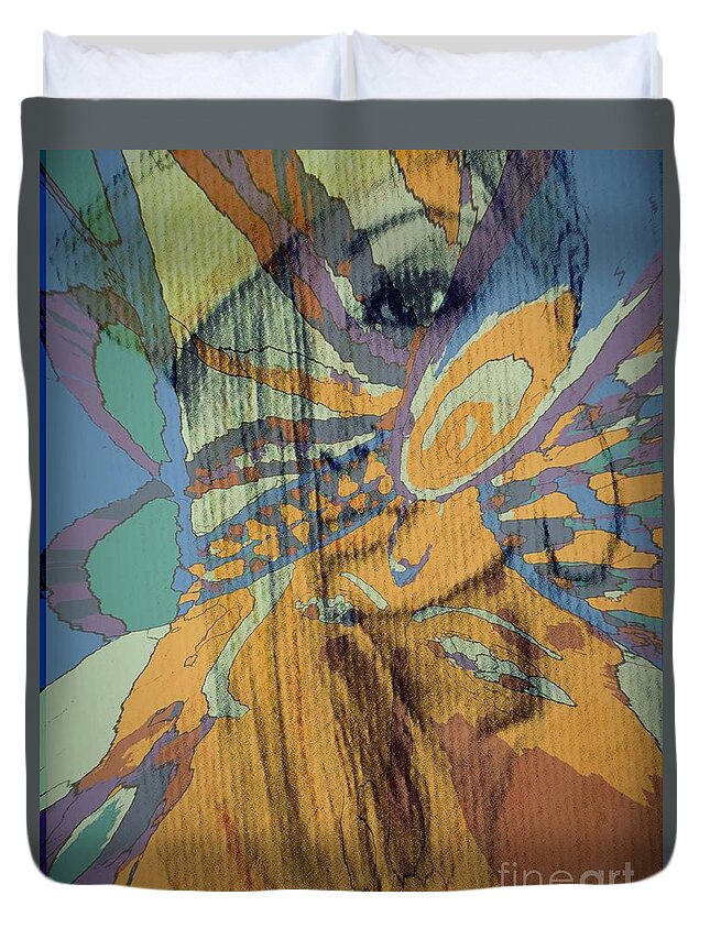 Pucci Patterns Duvet Cover featuring the digital art Pucci Princess by Jayne Somogy