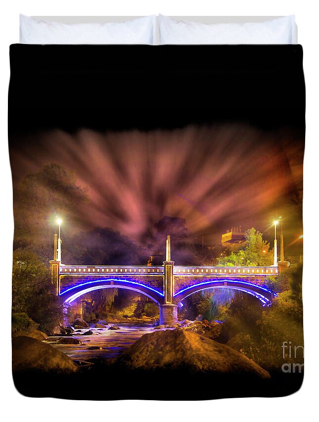 Puente Mariano Morena Duvet Cover featuring the photograph Puente Mariano Morena, Cuenca, Ecuador by Al Bourassa