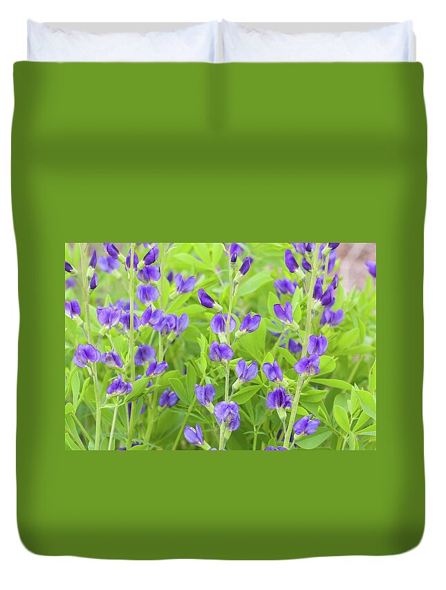 Dunbar Cave State Park Duvet Cover featuring the photograph Purple Beauties by John Benedict