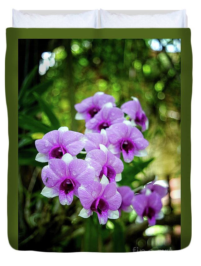 Michelle Meenawong Duvet Cover featuring the photograph Purple Elegance by Michelle Meenawong