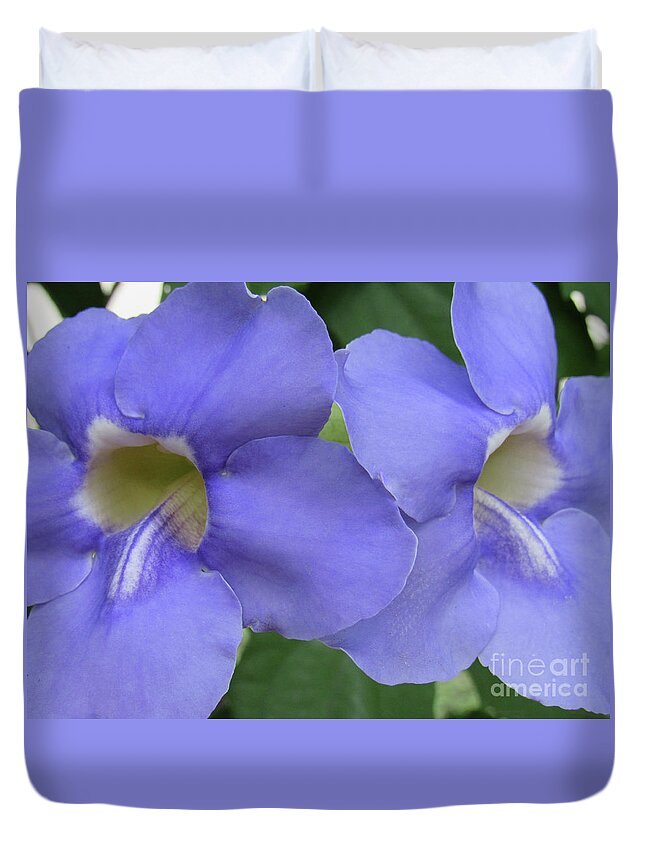 Flower Poster Duvet Cover featuring the photograph Purple Flower Picture Perfect by Roberta Byram