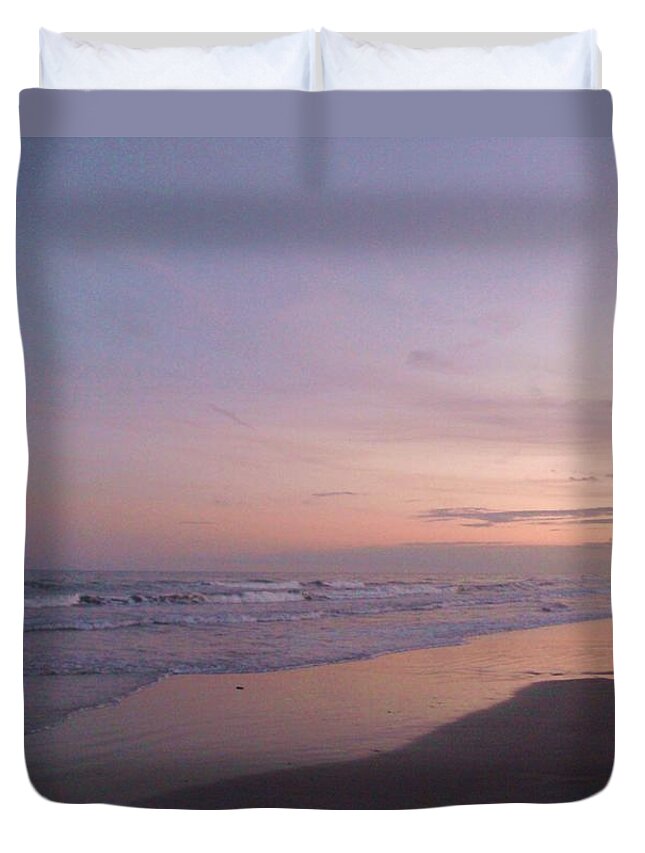 Beach Duvet Cover featuring the photograph Purple Haze by Melissa Gallant