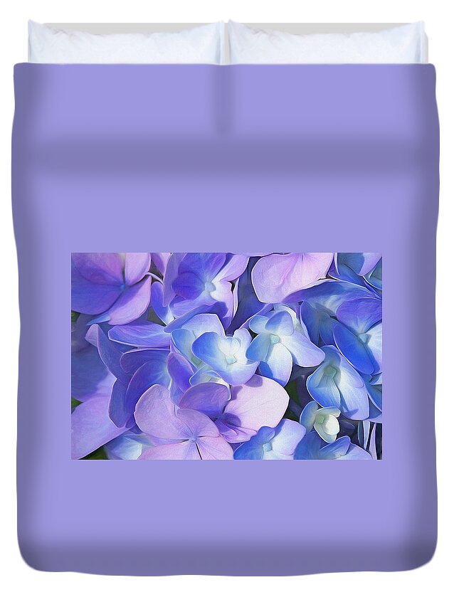 Hydrangea Duvet Cover featuring the photograph Purple Hydrangea by Cindi Ressler