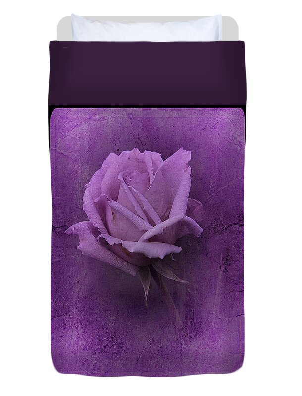 Purple Rose Duvet Cover featuring the photograph Purple Rose of November No. 2 by Richard Cummings