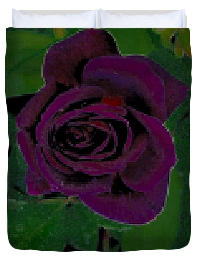 Rose Duvet Cover featuring the photograph Purple Rose Tapestry by Diane montana Jansson
