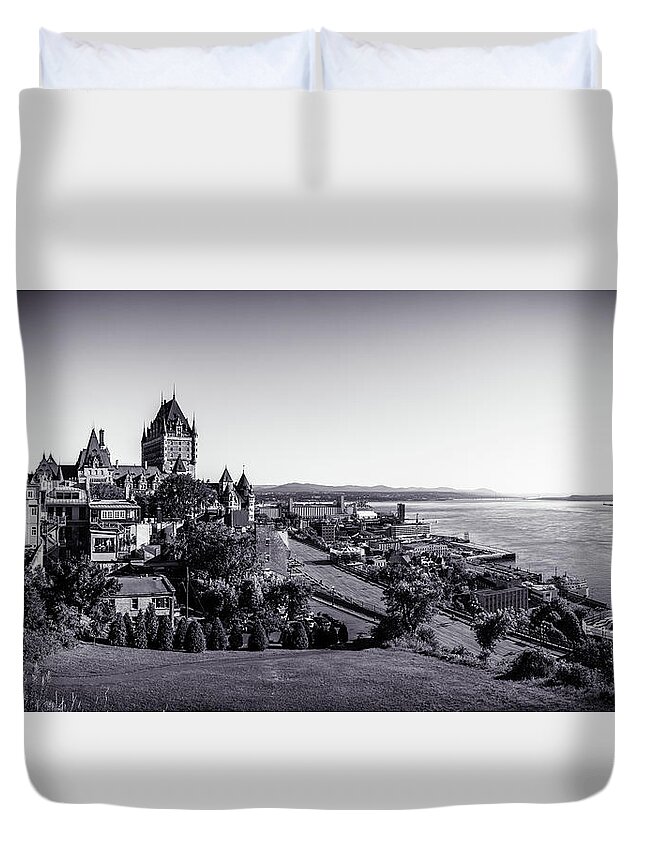 19th Century Duvet Cover featuring the photograph Quebec City by Chris Bordeleau
