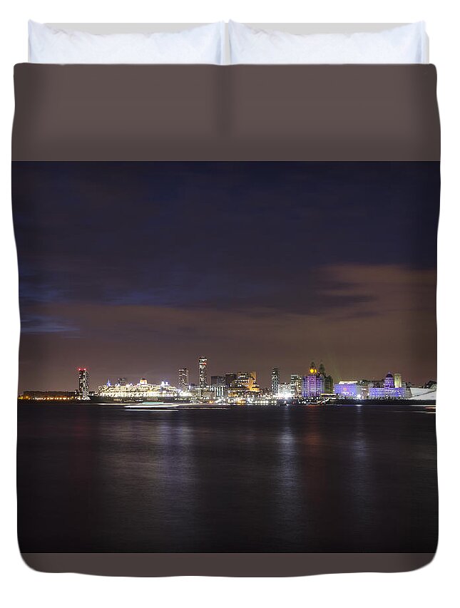 Cunard Duvet Cover featuring the photograph Queen Mary 2 by Spikey Mouse Photography