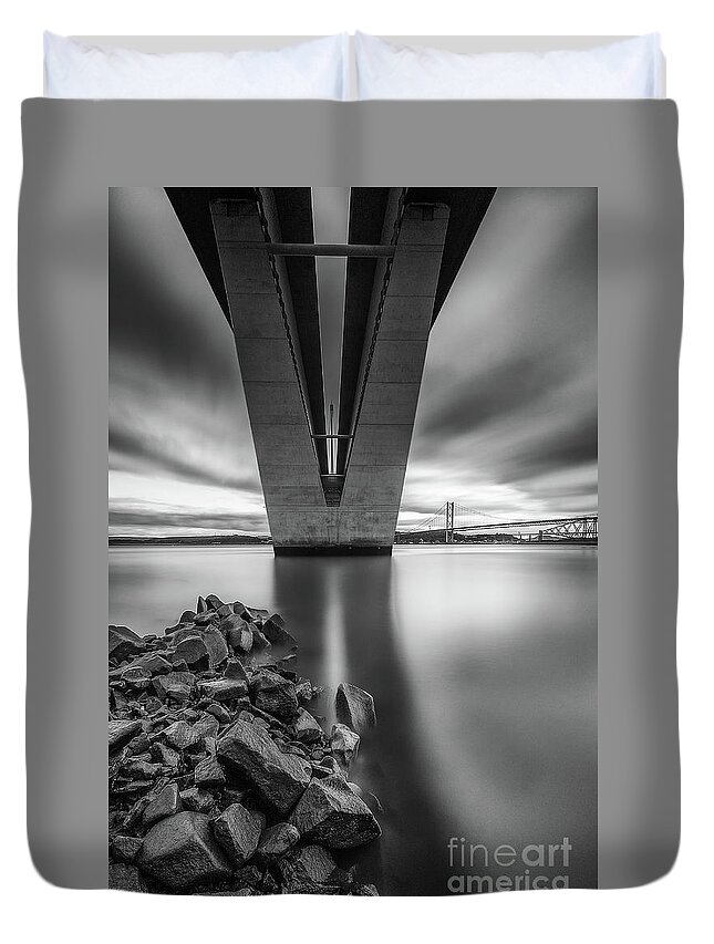 Queensferry Crossing Duvet Cover featuring the photograph Queensferry Crossing by Keith Thorburn LRPS EFIAP CPAGB