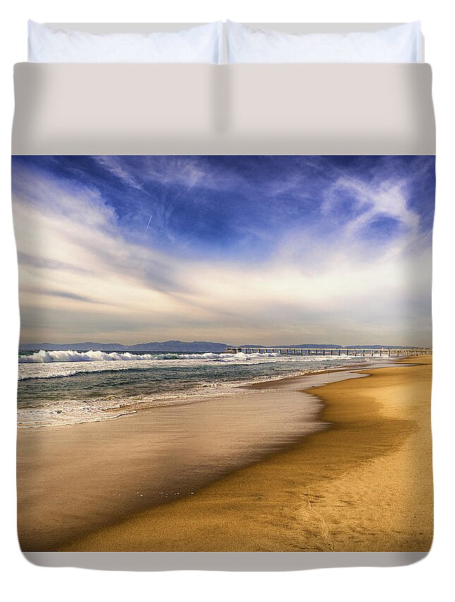 Hermosa Duvet Cover featuring the photograph Quiet Reflections of Hermosa by Michael Hope